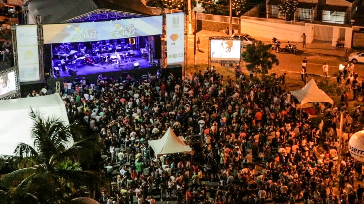 Imagem aérea do Palco Cidade do Sol em Natal.