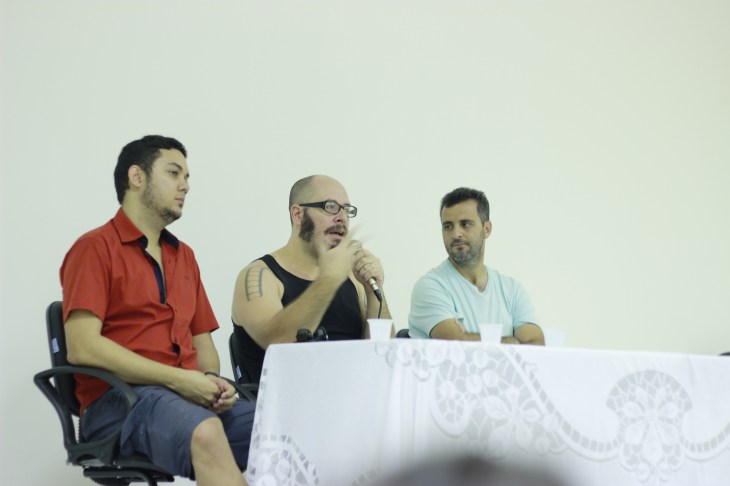 Debate com os idealizadores com Kennel Rógis, Rodrigo Aragão e Adirley Queirós (da esquerda para direita) 