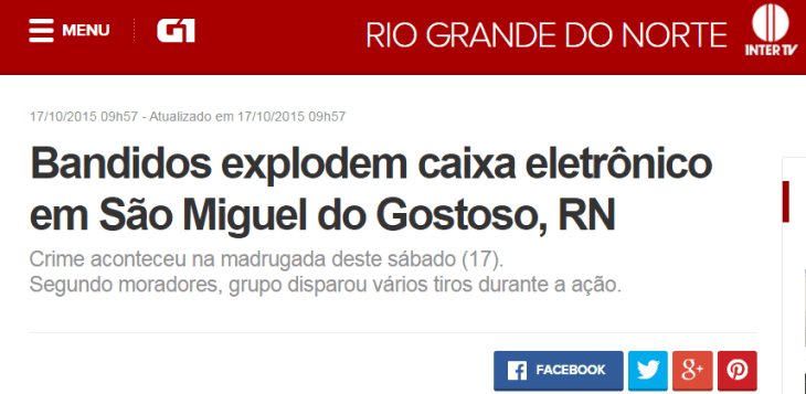 G1 noticiou a ação com relato de moradora.