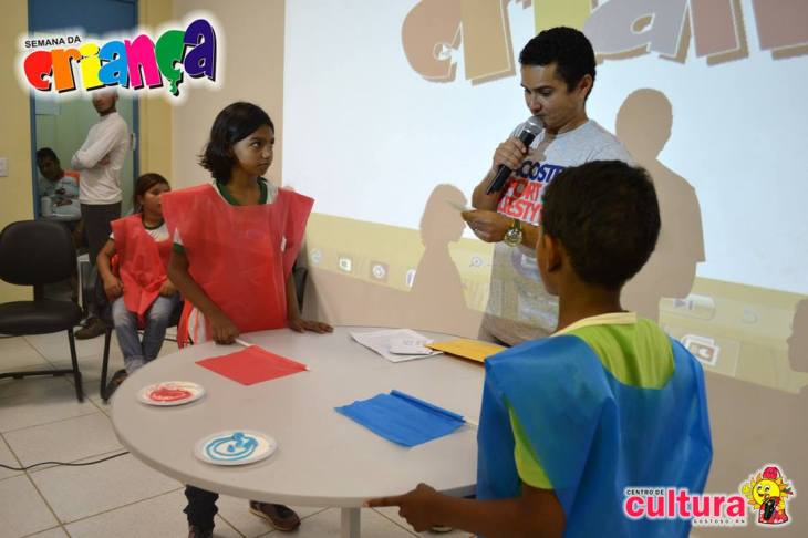 Teve gincana com torta na cara no último dia.