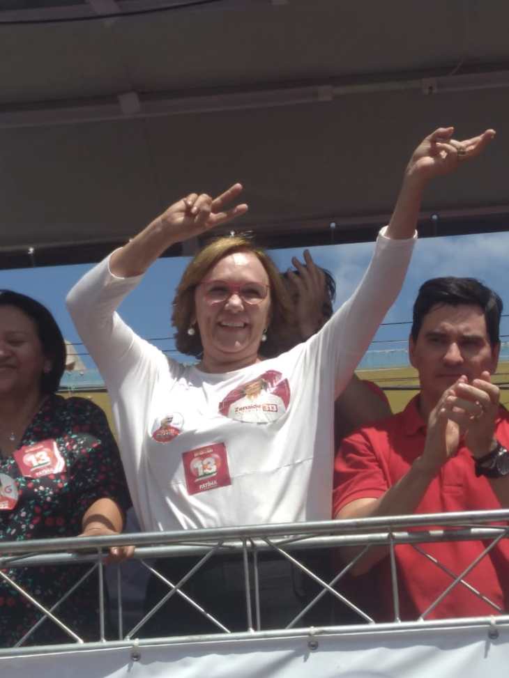 Zenaide em Assú ao lado de Fátima e George