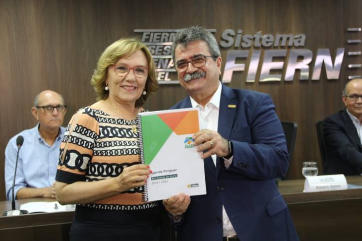 Zenaide e o presidente Amaro Sales