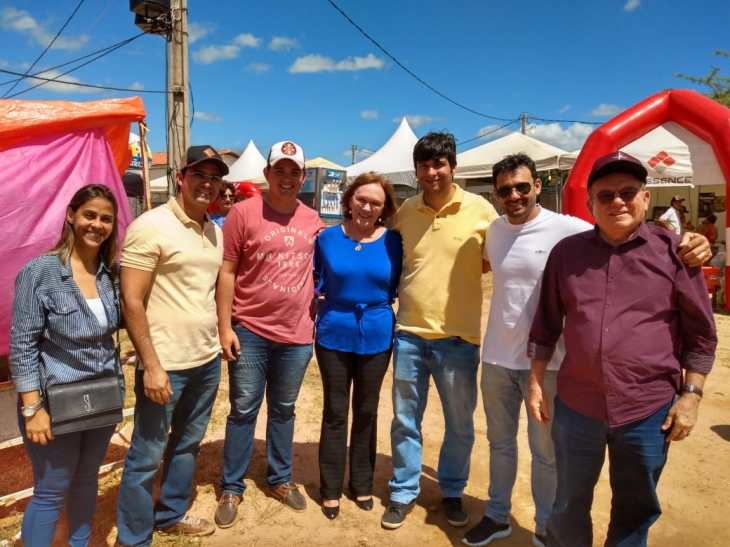 Zenaide em Currais novos com o prefeito, Jaime Calado e amigos